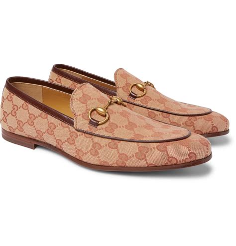 gucci mens loafer leather|Gucci loafers men monogram.